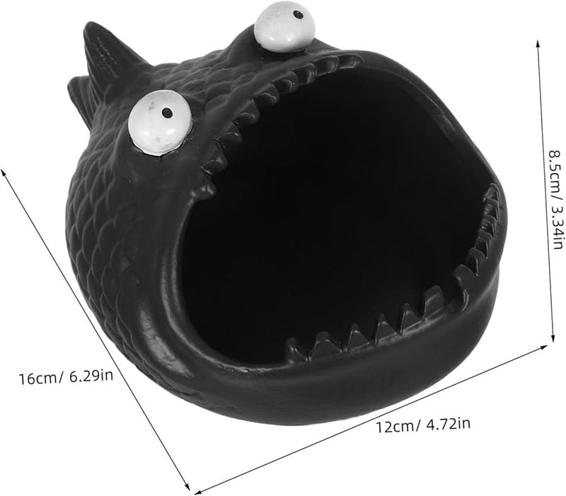 منفضة سيراميك مقاومة للرياح صغيرة محمولة صينية تدخين للشرفة الخارجية الحديقة السفر المنزل المكتب - Image 2